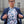 Hübriidsärk Santorini mustriga, slim fit